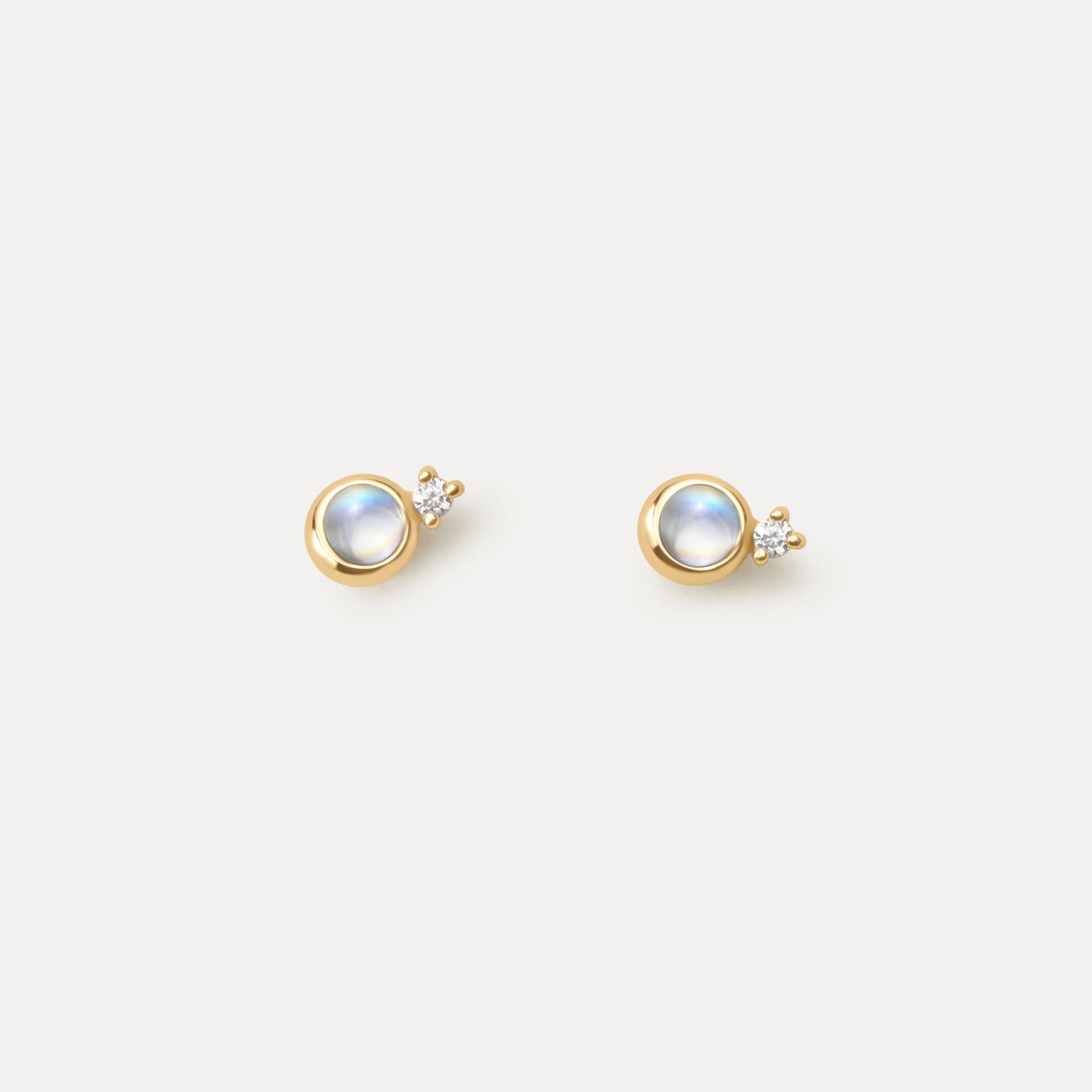 Solid Gold Moonstruck Studs