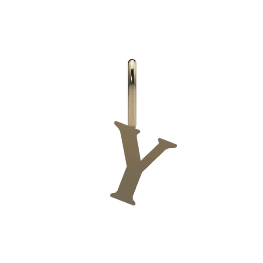 14k Serif Initial Pendant - Image 23