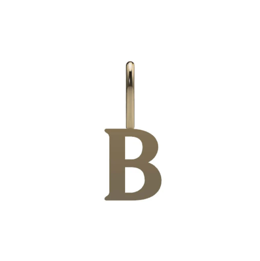 14k Serif Initial Pendant - Image 5