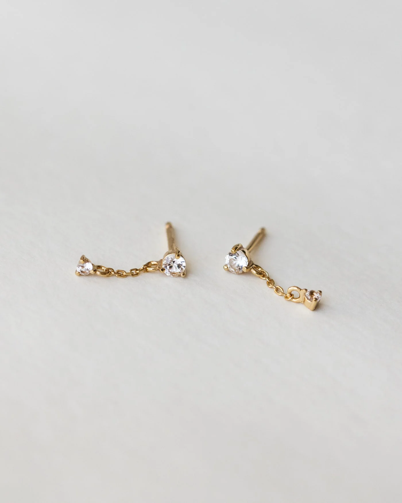 Starfall White Sapphire Earrings - Image 3