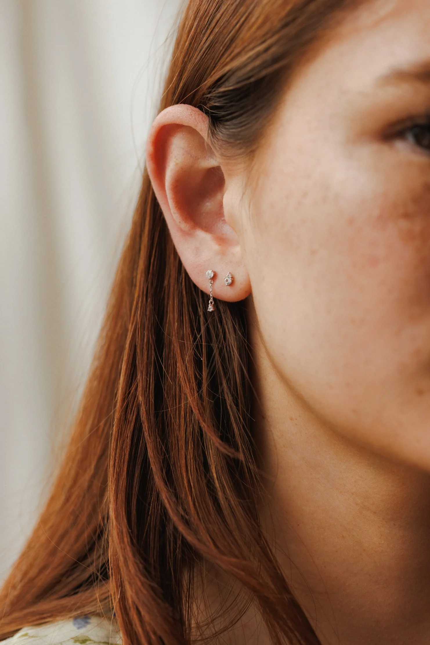 Starfall White Sapphire Earrings - Image 4