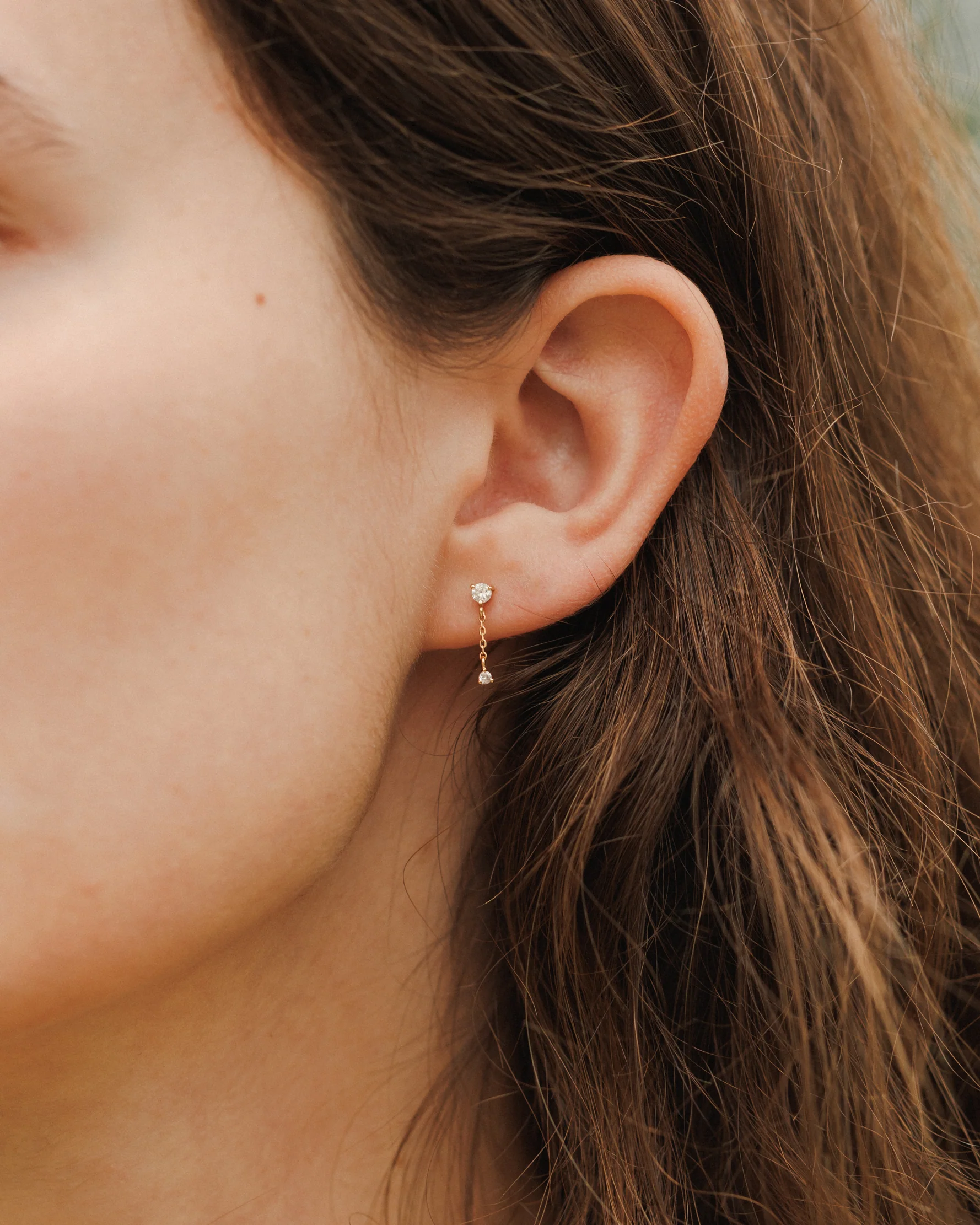 Starfall White Sapphire Earrings - Image 8