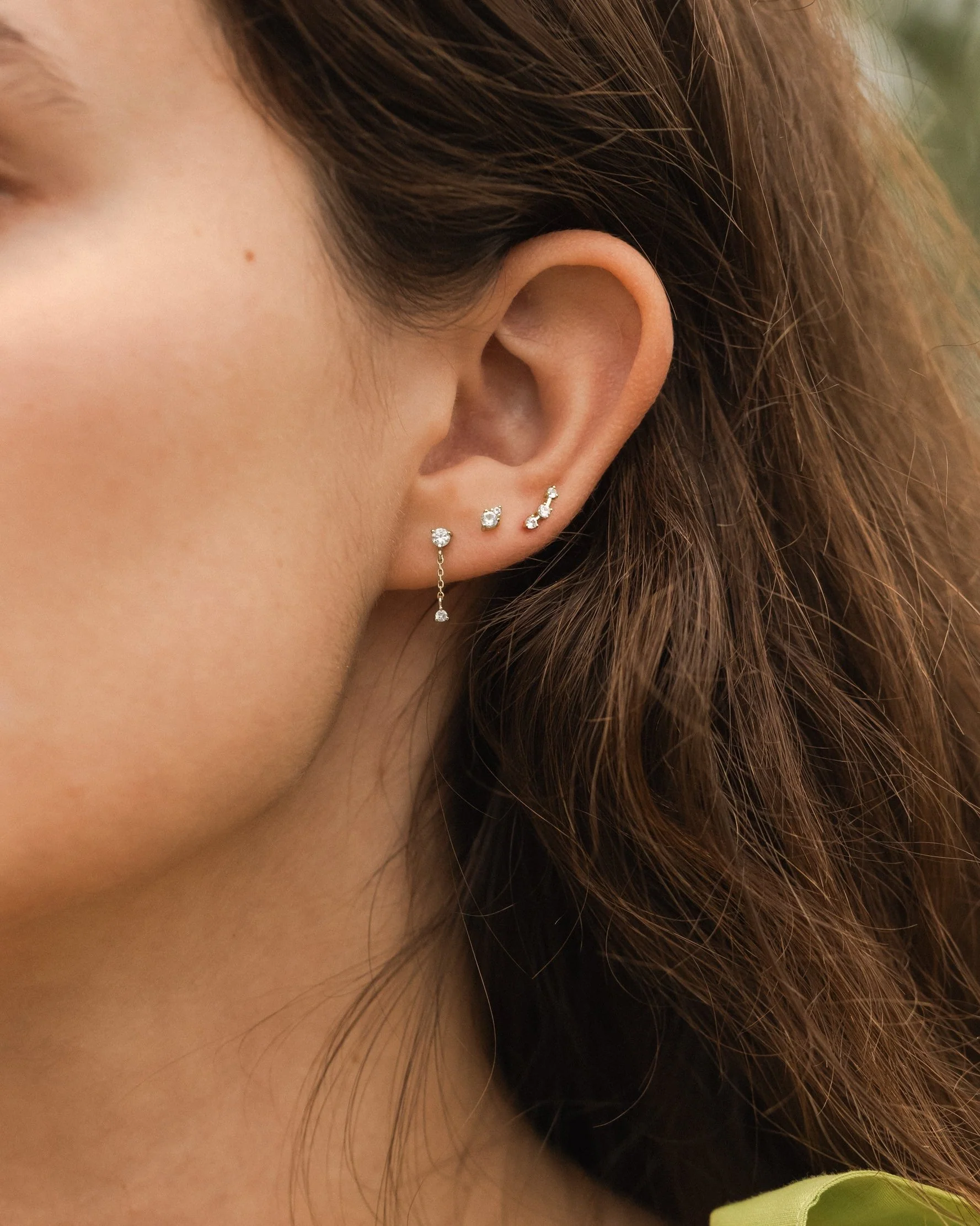 Stargazer White Sapphire Stud Set - Image 7
