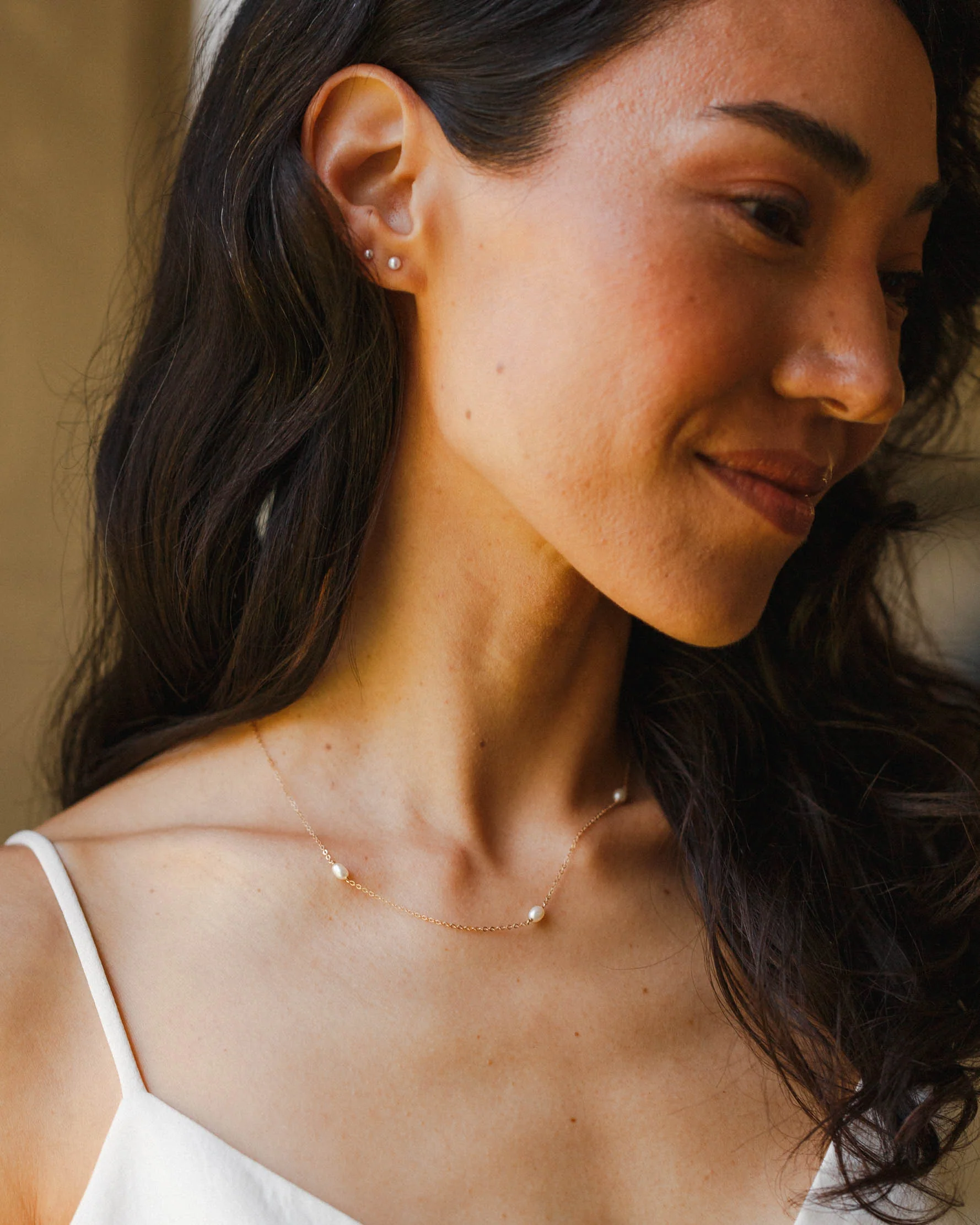 Trinity Pearl Necklace - Image 3